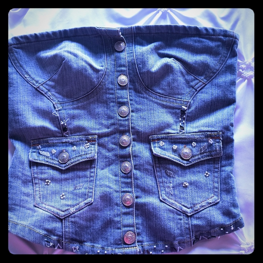 Denim Tube Top